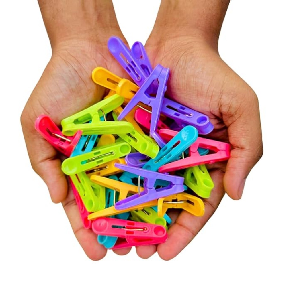 Plastic Cloth Clips for Drying Clothes - Dress Clips - Multipurpose Clothes Pins – Plastic Clips for Clothes Drying, Hanging, and Organizing Rainbow Clip 